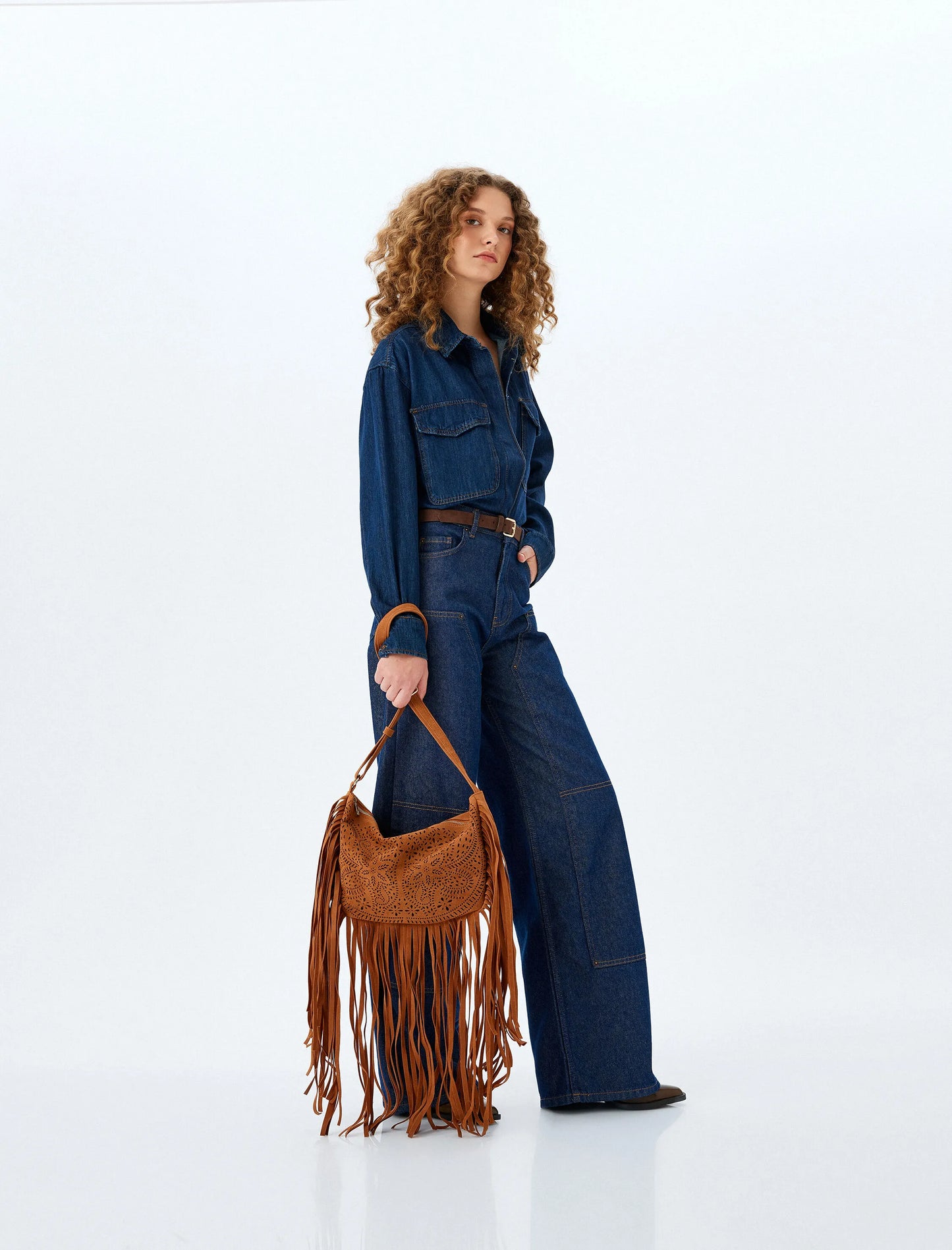 Boho Geometric Tassel Women's Shoulder Bag