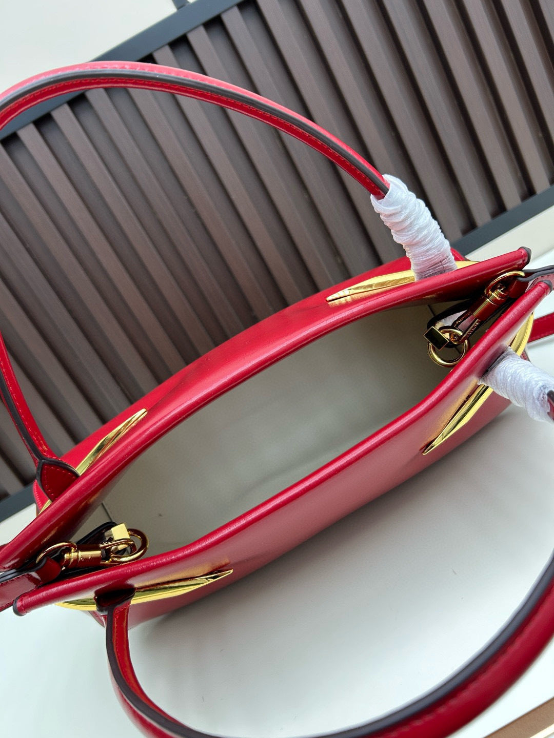 Medium Pinch Top-Handle Bag – Sarah Burton Debut Calfskin Satchel