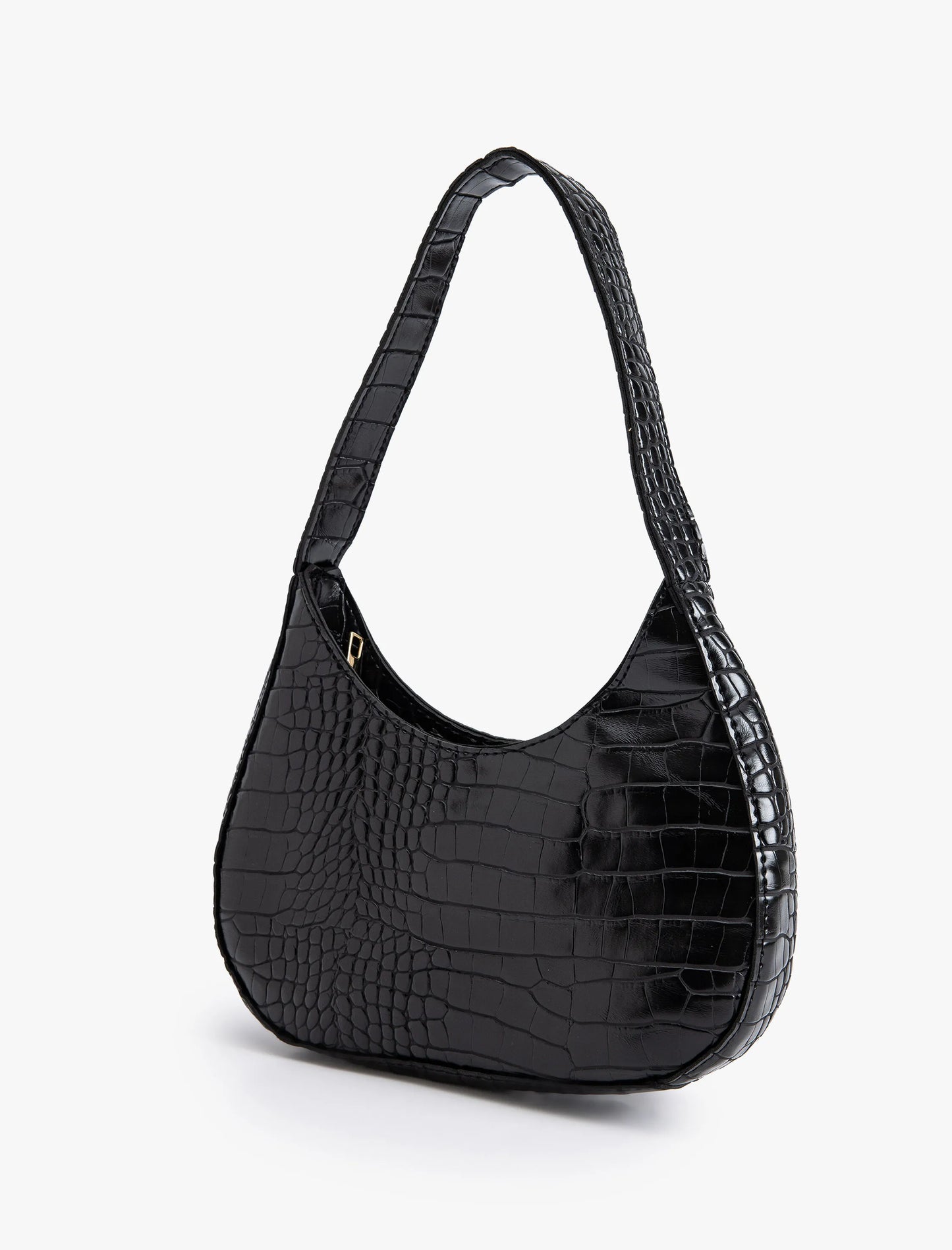 Chic Crocodile-Embossed Women's Baguette Bag