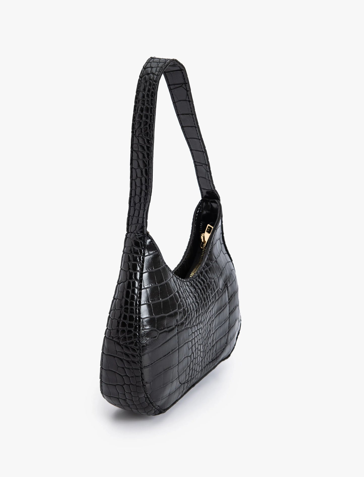 Chic Crocodile-Embossed Women's Baguette Bag