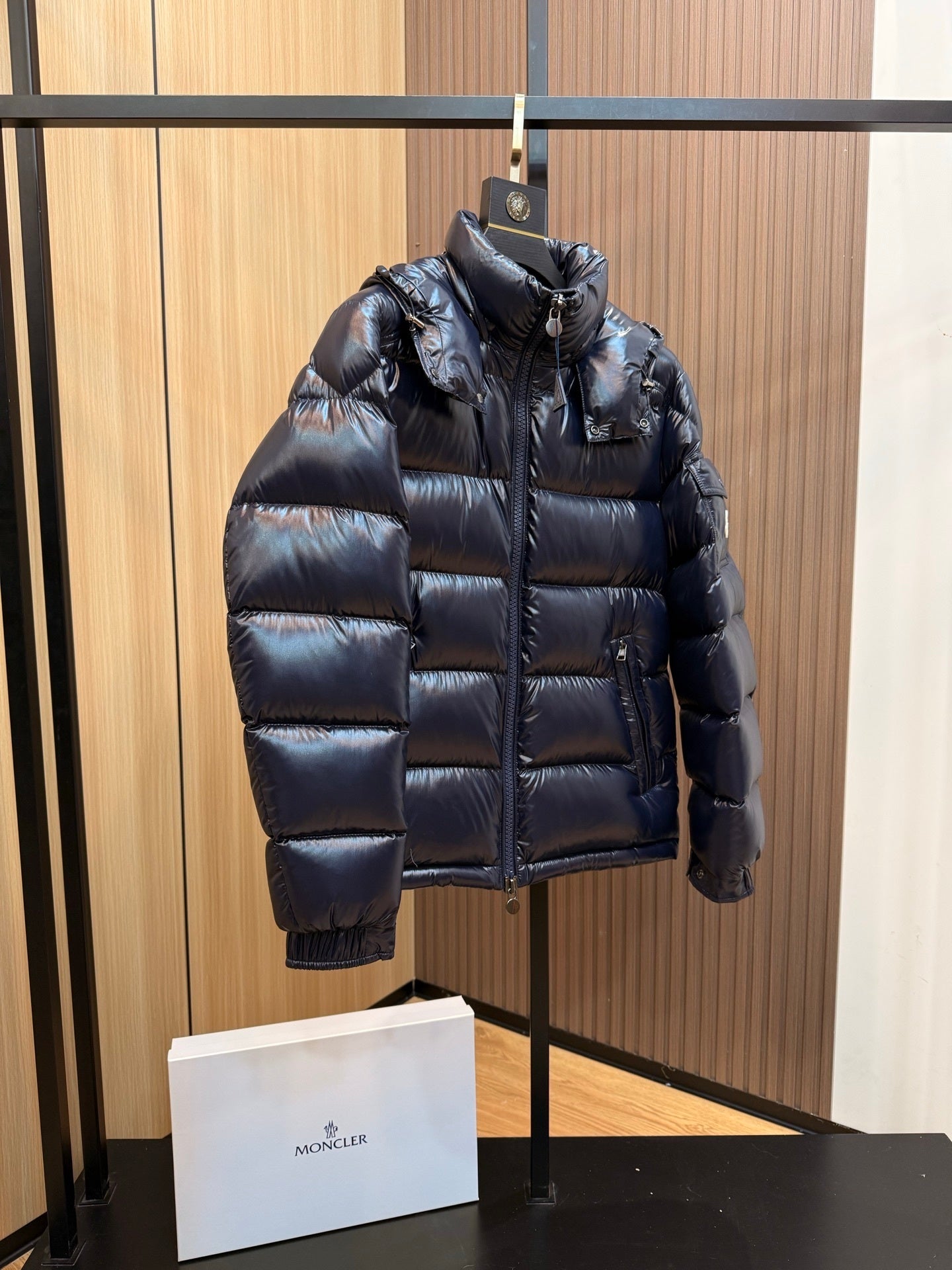 Women Deep Navy Blue Puffer Jacket
