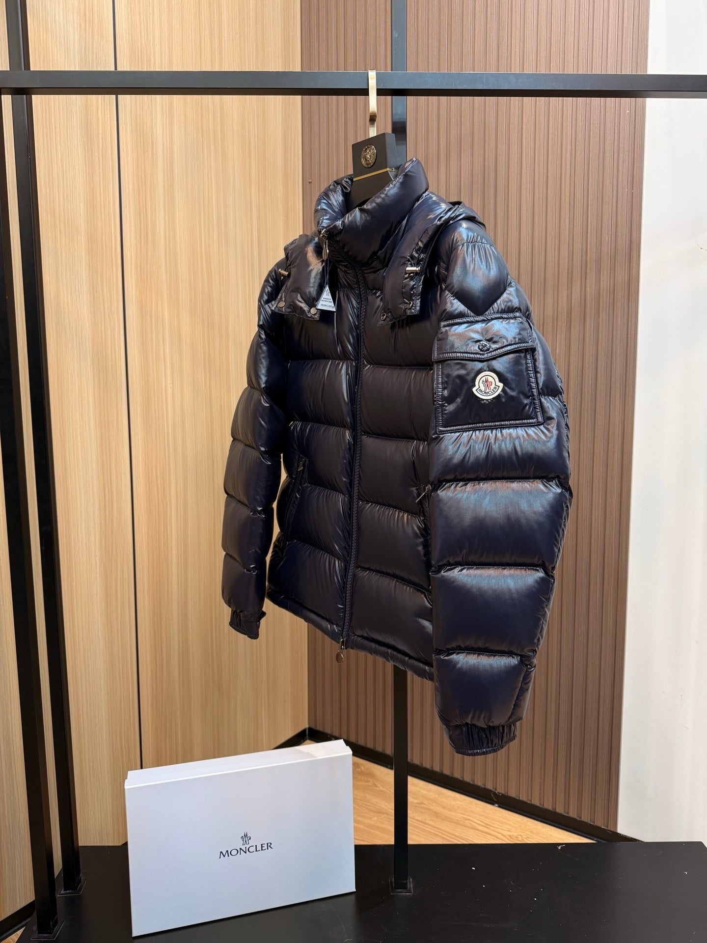 Women Deep Navy Blue Puffer Jacket