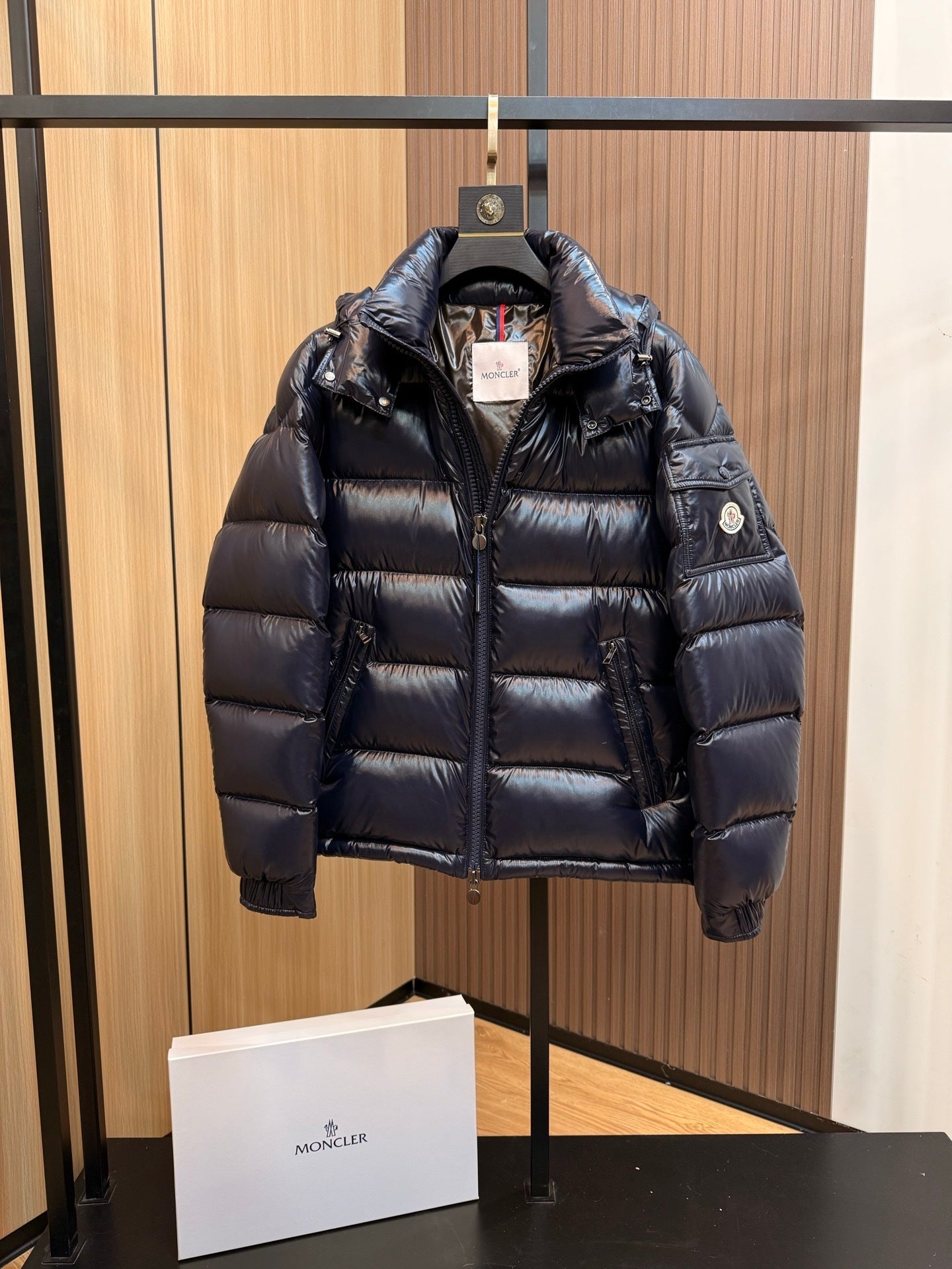 Women Deep Navy Blue Puffer Jacket
