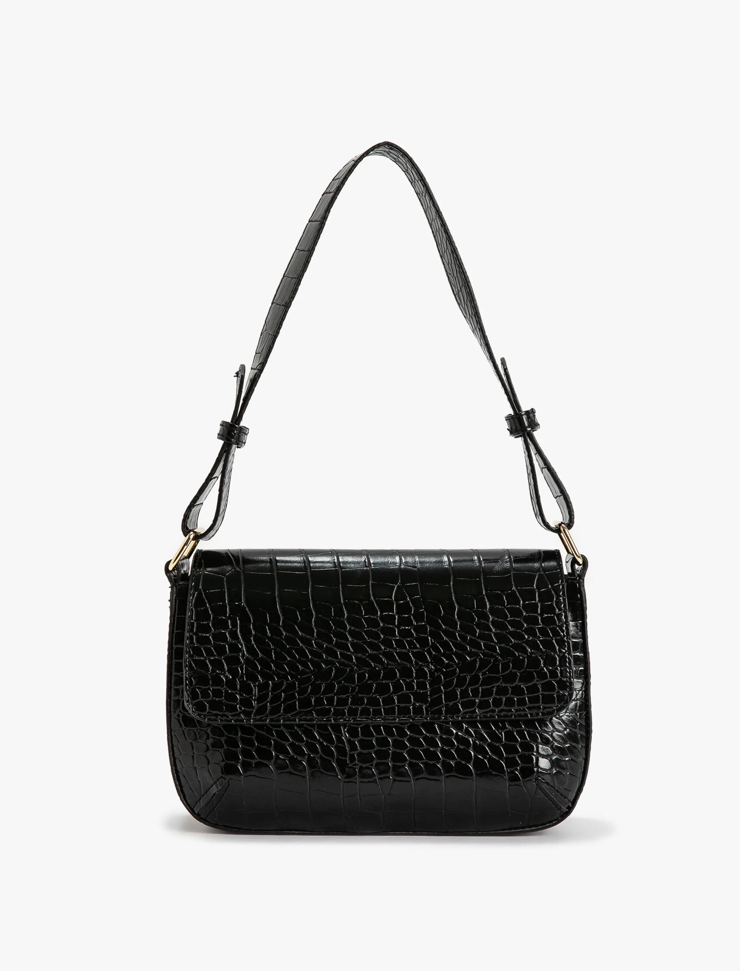 Everyday Crocodile-Effect Women's Shoulder Bag