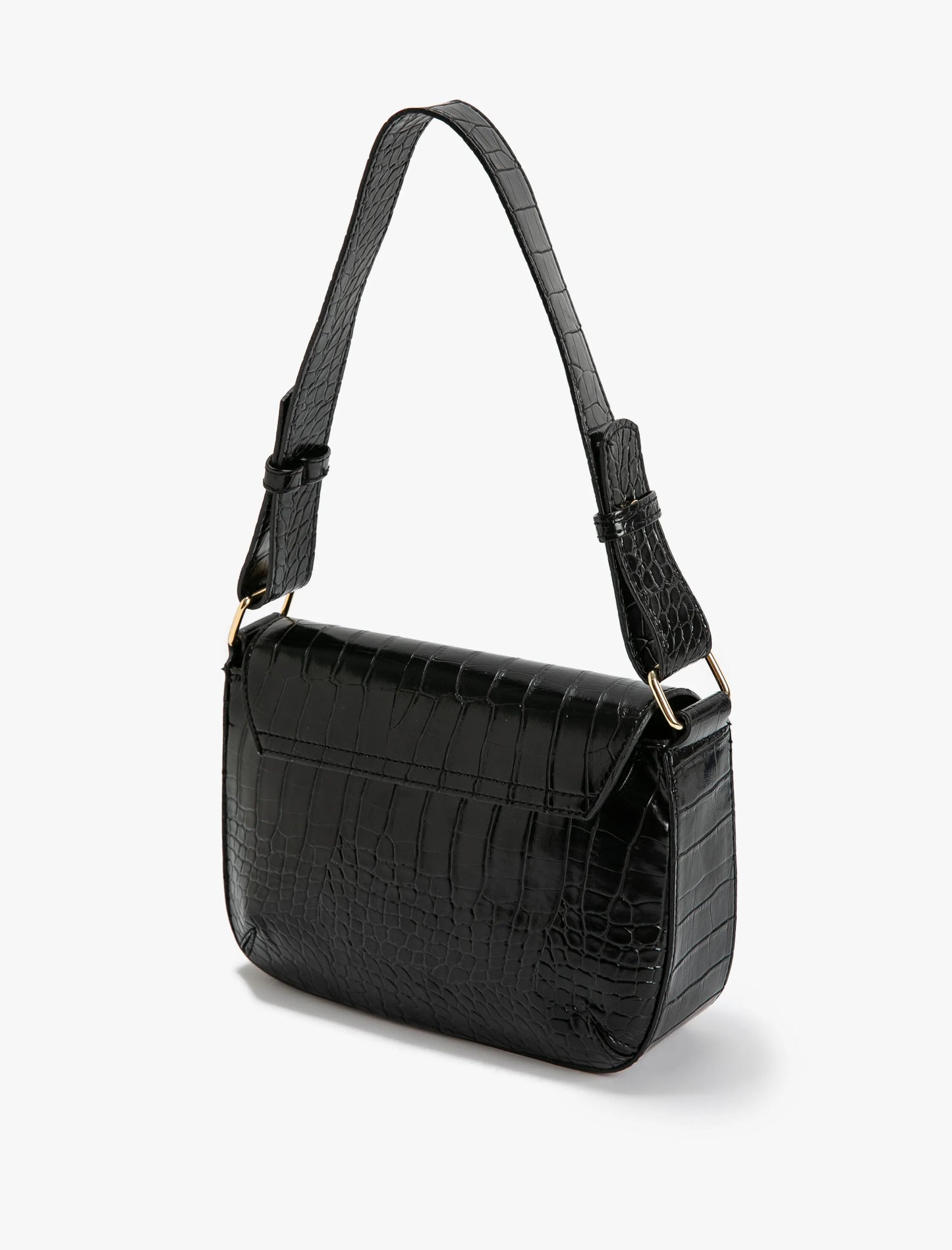 Everyday Crocodile-Effect Women's Shoulder Bag