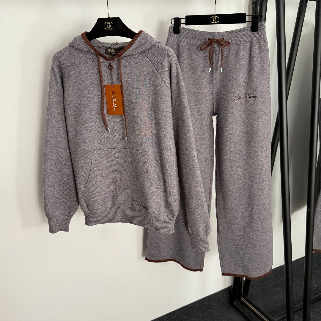 Cashmere-Cotton Zip Hoodie & Sweatpants – Italian-Made Relaxed Luxury Set