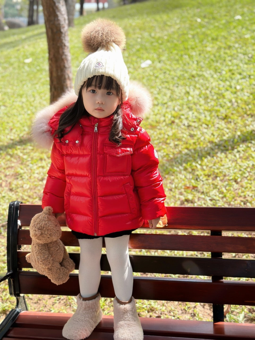 Children's Red Puffer Jacket