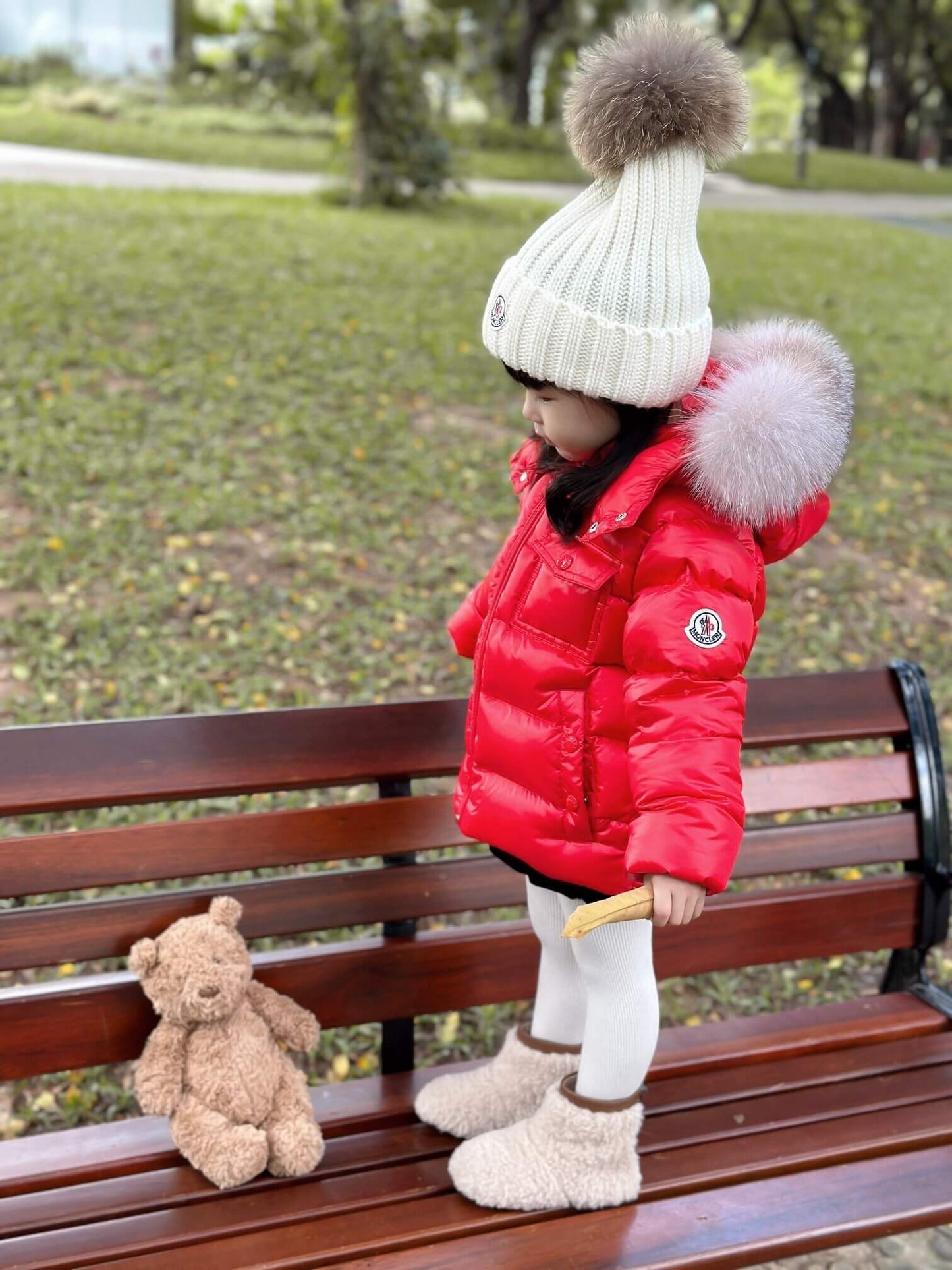 Children's Red Puffer Jacket