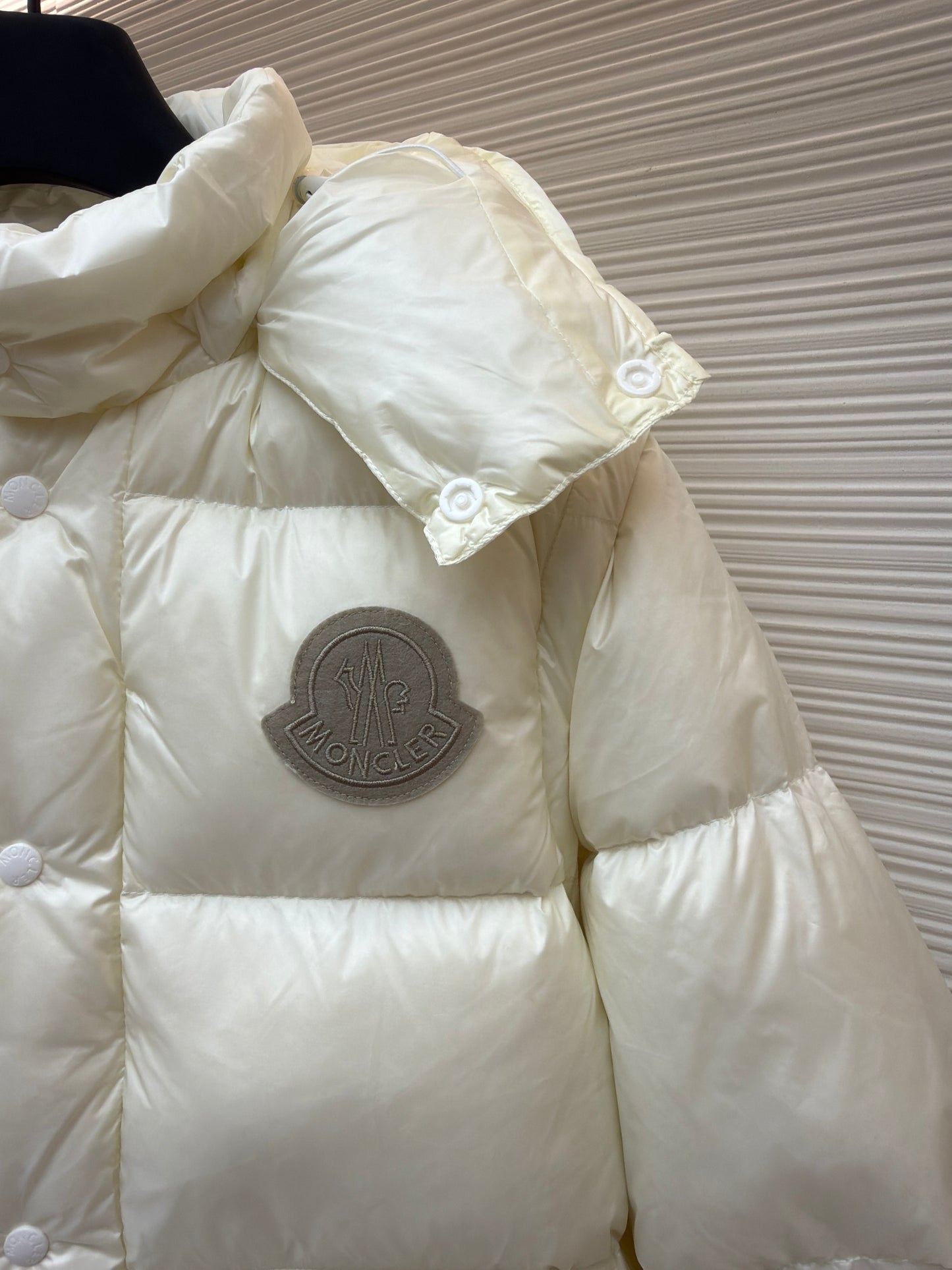 Monc Cyclone 2-in-1 Glossy Down Jacket and Vest in Cream