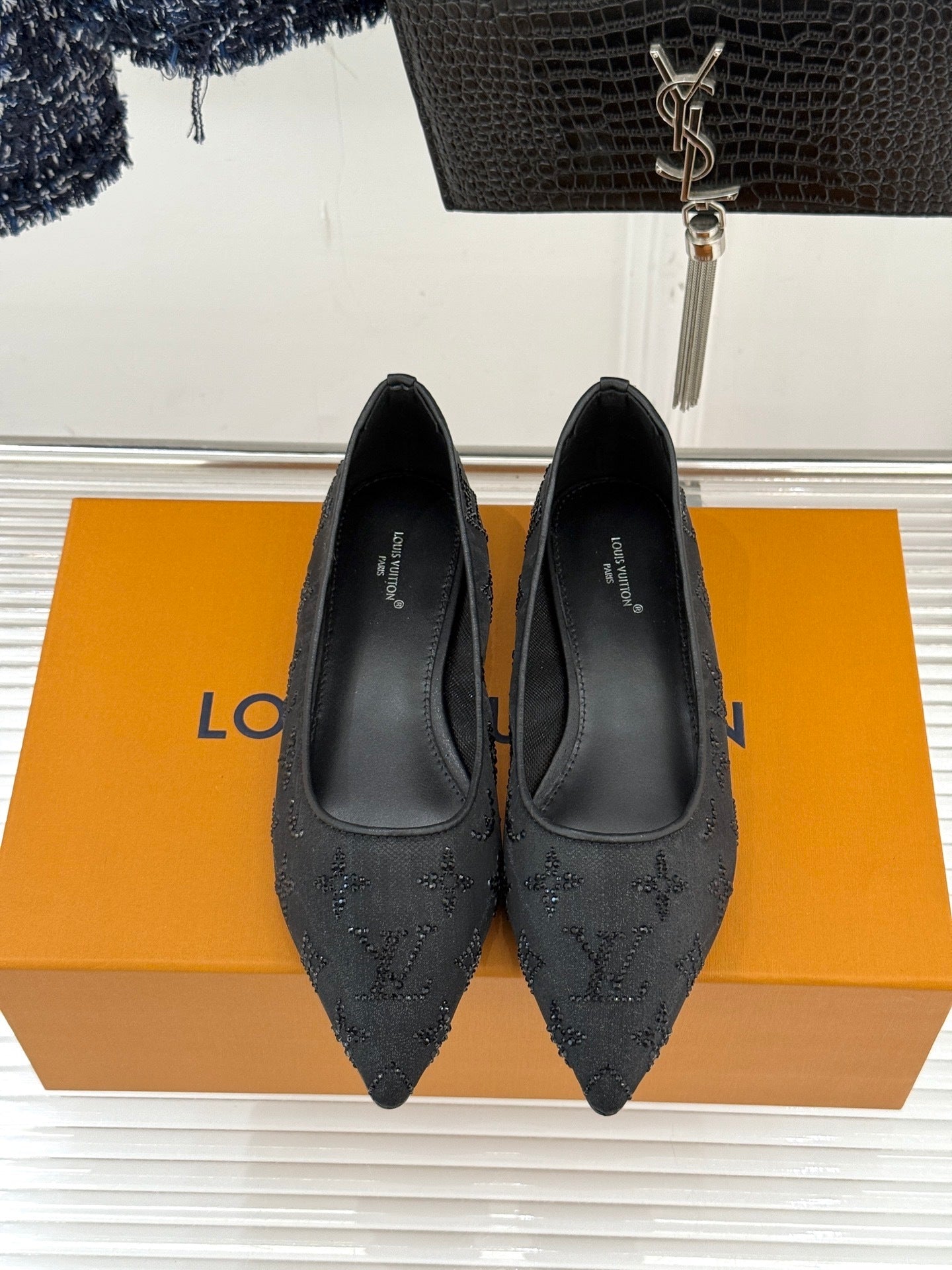 LV Gala Flat Ballerina – Rhinestone Monogram Mesh & Strass Ballet Pump