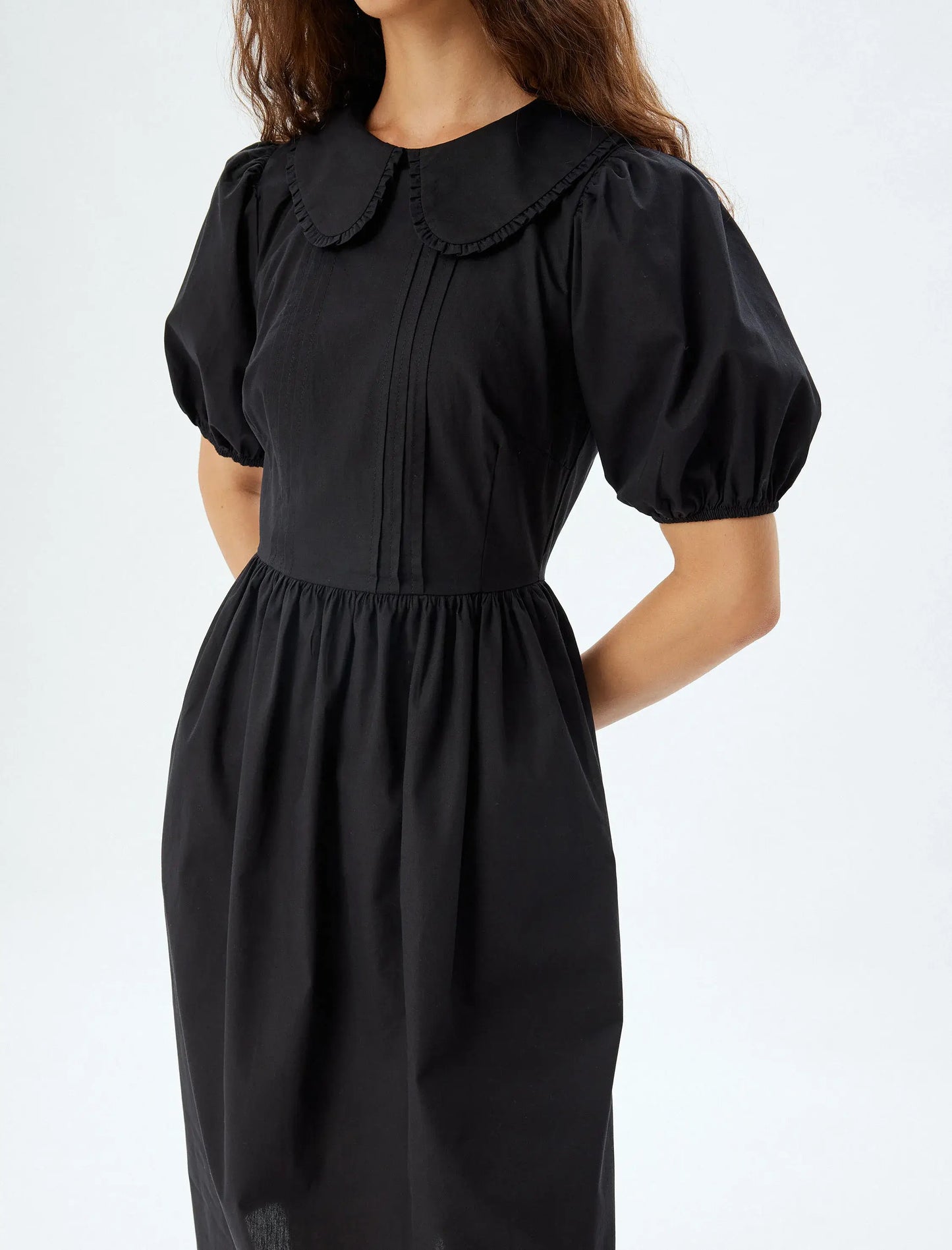 The Effortless Balloon Sleeve Midi Dress