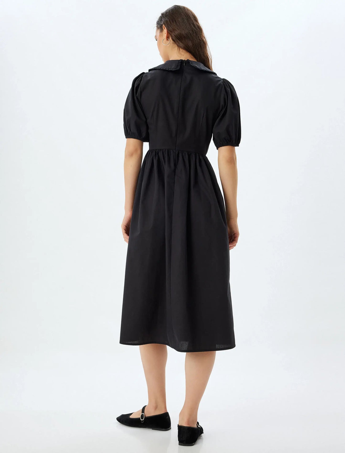 The Effortless Balloon Sleeve Midi Dress