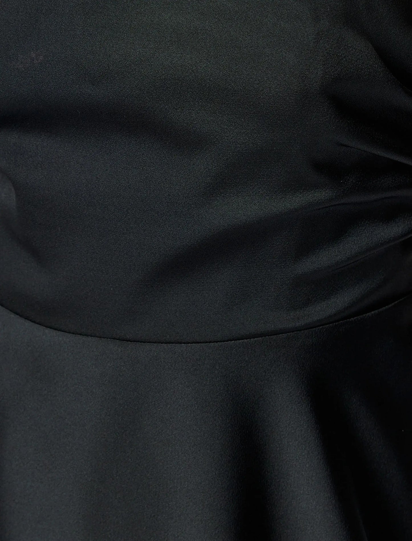 The Glamorous Satin Black Slip Dress