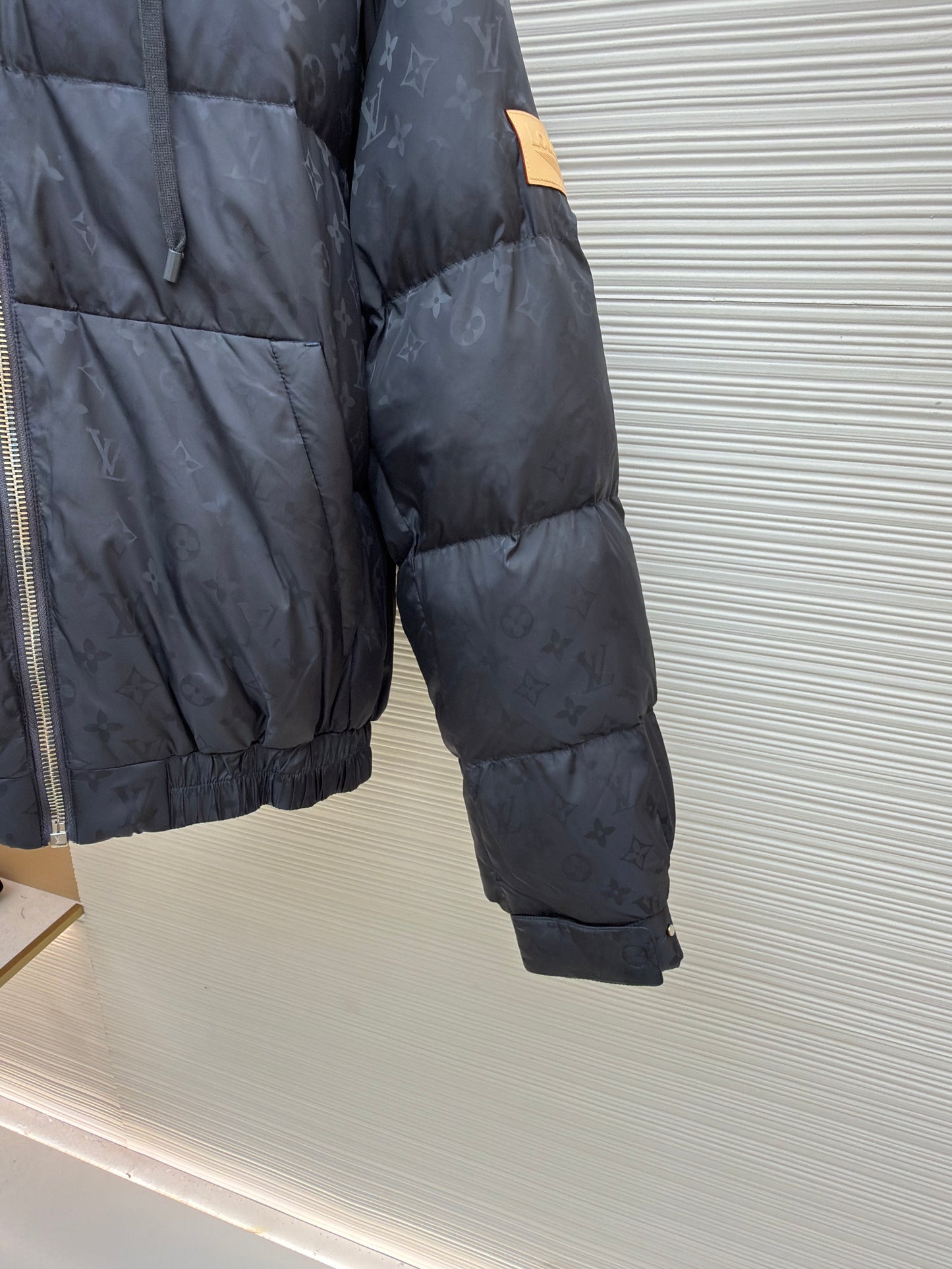 Tonal Monogram Hooded Down Puffer Jacket