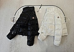 Short Down Jacket – Obsidian Black High-Shine Nylon Laqué Box-Quilted Puffer
