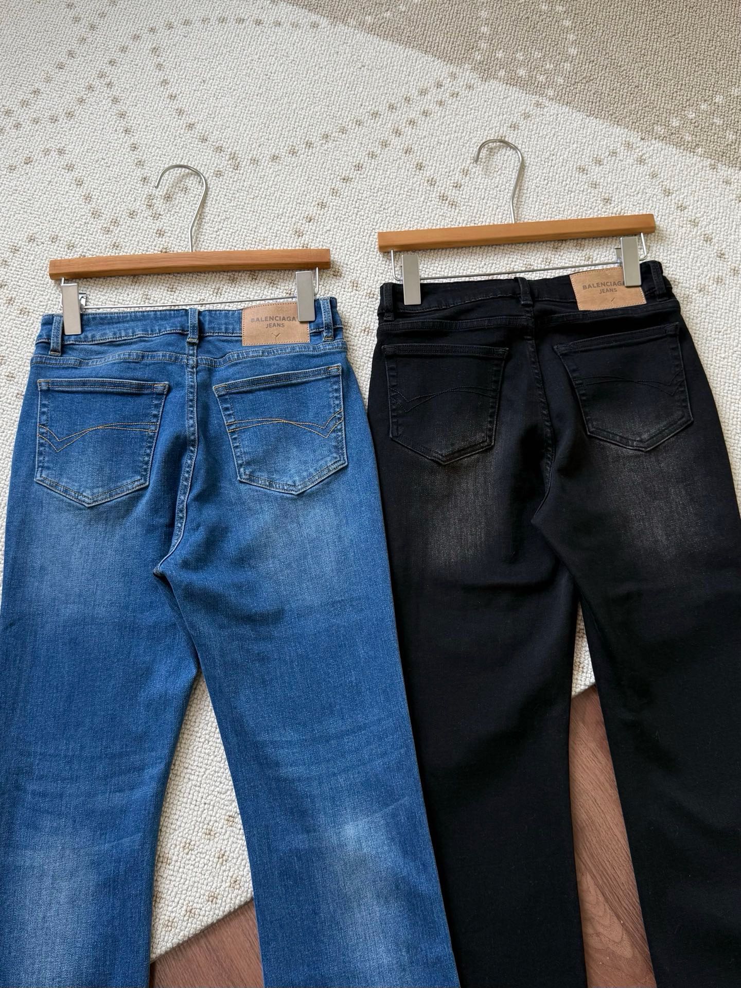 Flared Raw-Hem Jeans – Heavyweight Vintage Denim with Deconstructed Frayed Hems
