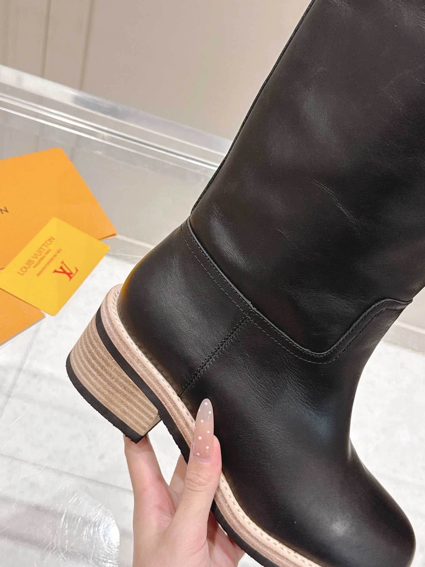 LV Mallo Knee-High Rider Boot – Noir Deep Satin-Black French Calf Leather Riding Boots