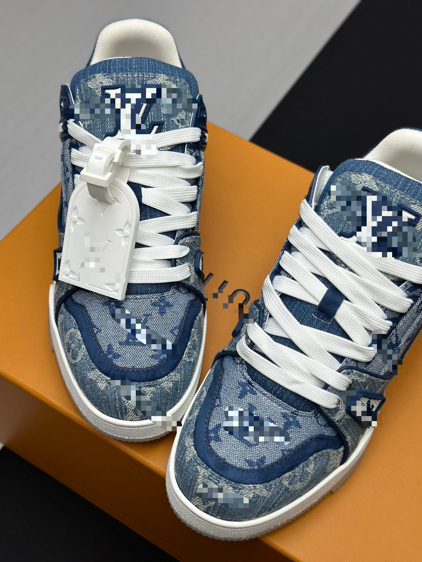 Blue Denim Trainer Sneaker – White Sole Edition