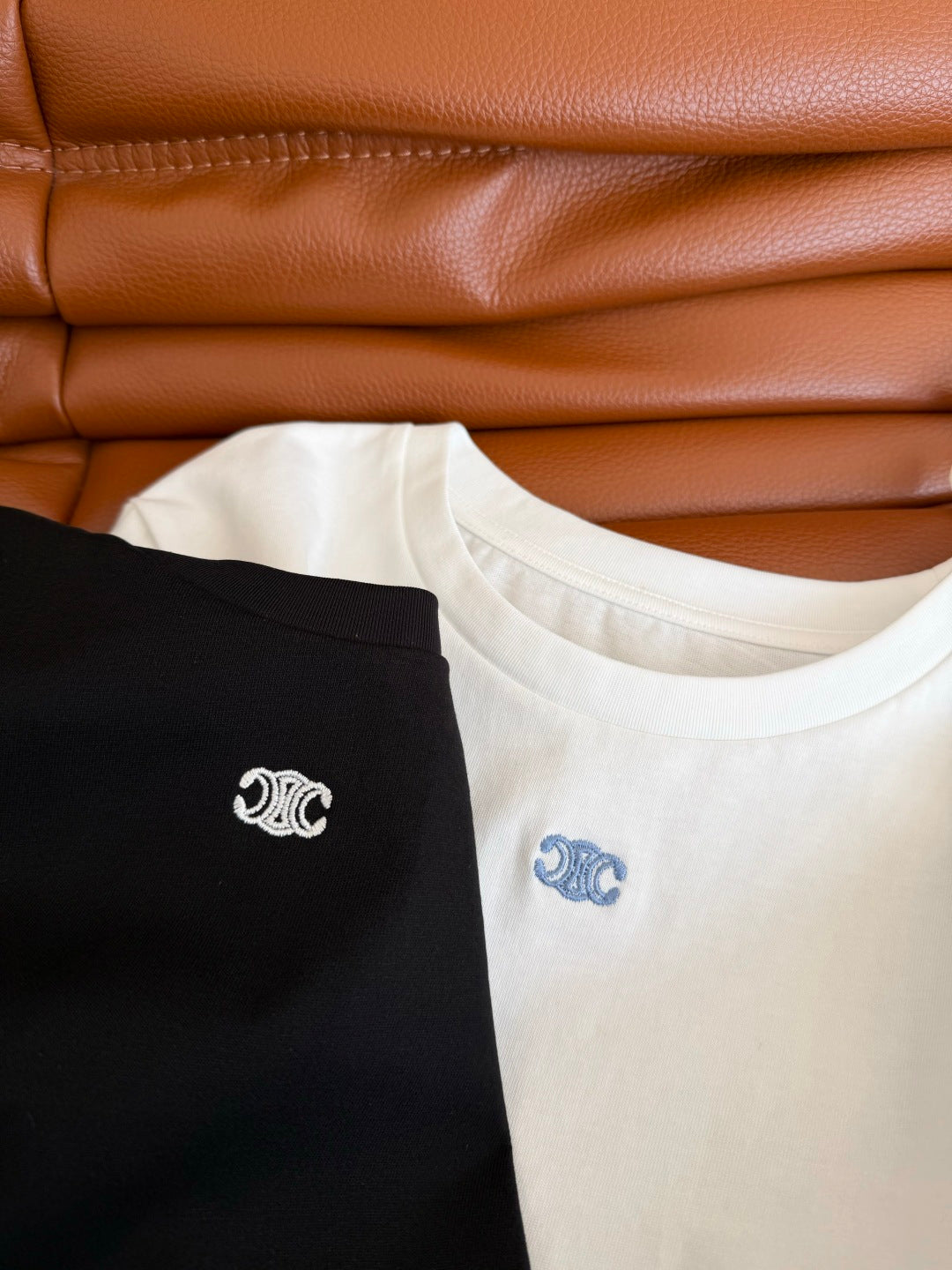 Embroidered T-Shirt – Premium High-Gauge Combed Cotton Jersey Classic Crewneck Tee