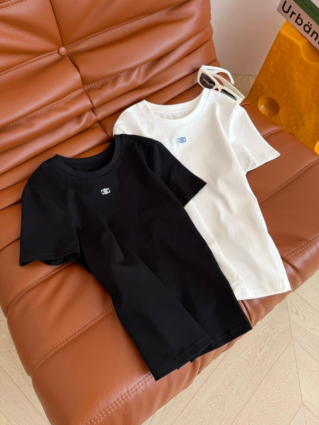 Embroidered T-Shirt – Premium High-Gauge Combed Cotton Jersey Classic Crewneck Tee