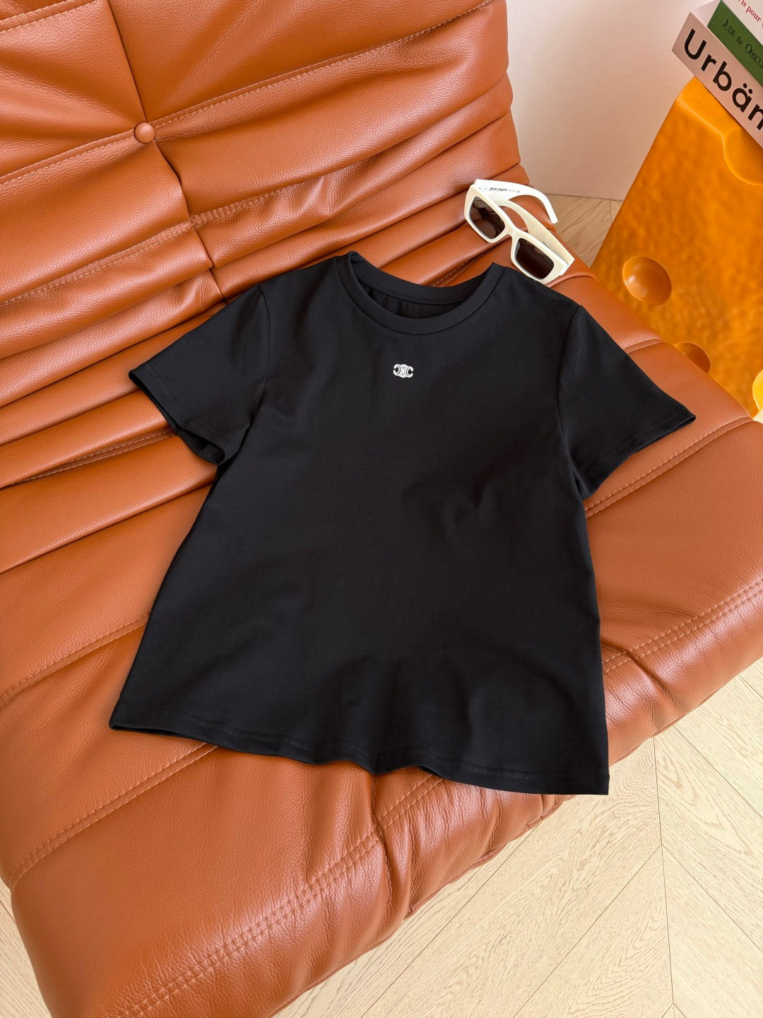 Embroidered T-Shirt – Premium High-Gauge Combed Cotton Jersey Classic Crewneck Tee