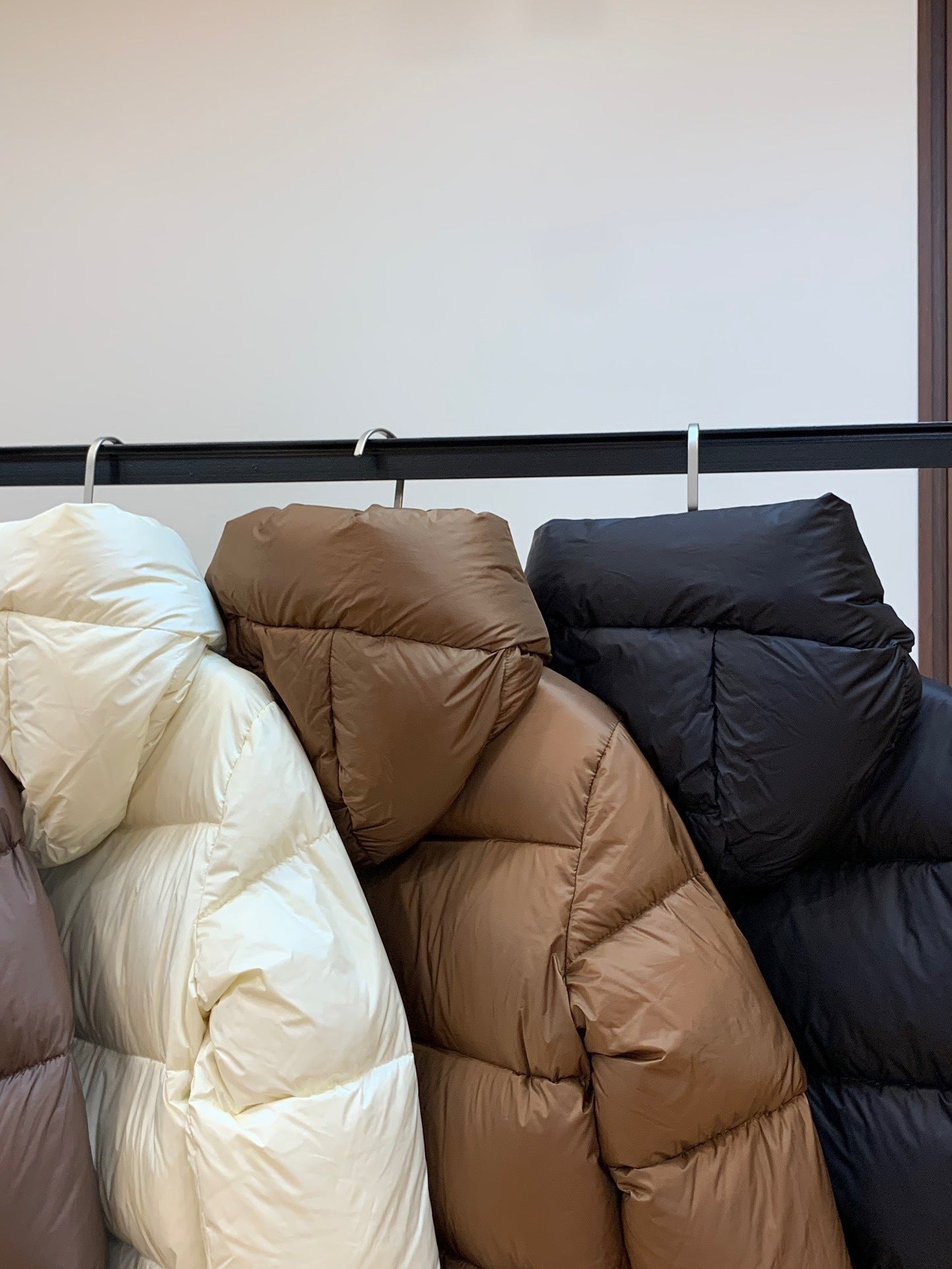 Women's Cream White Puffer Jacket - Cozy Winter Hooded Coat