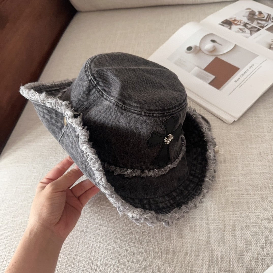 Chrome Hearts Cemetery Cross Bucket Hat –.925 Sterling Silver