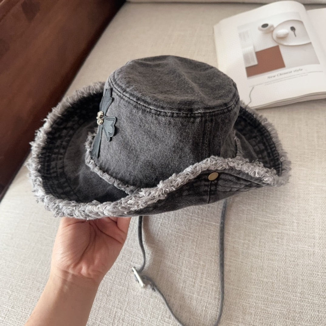 Chrome Hearts Cemetery Cross Bucket Hat –.925 Sterling Silver