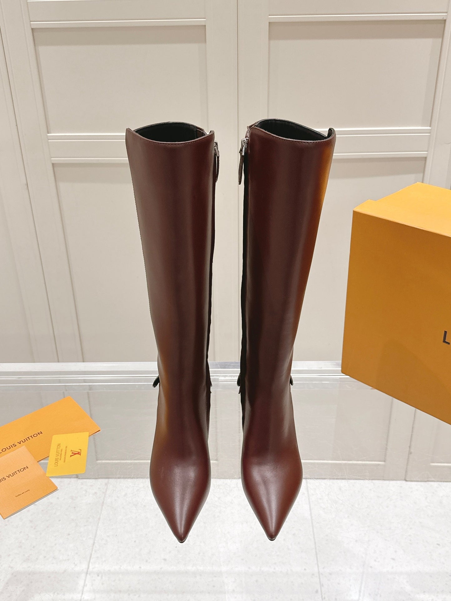 LV Blossom High Boot – Mahogany Calfskin with Monogram Flower Heel