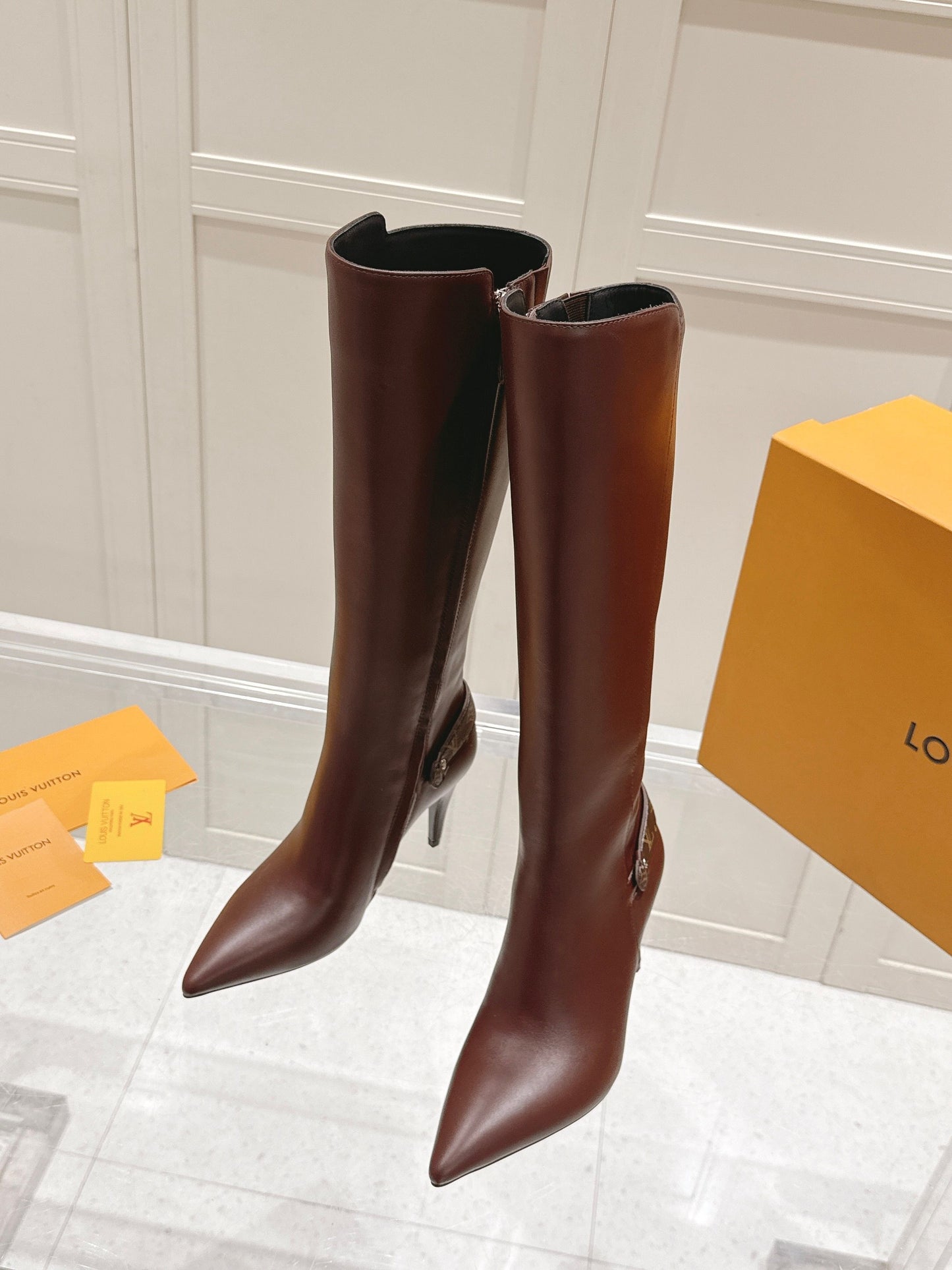 LV Blossom High Boot – Mahogany Calfskin with Monogram Flower Heel