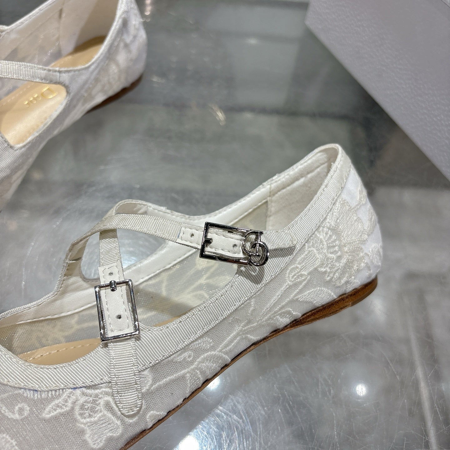 Mesh Ballet Flat – Pietro Ruffo Millefiori Embroidery with CD Signature