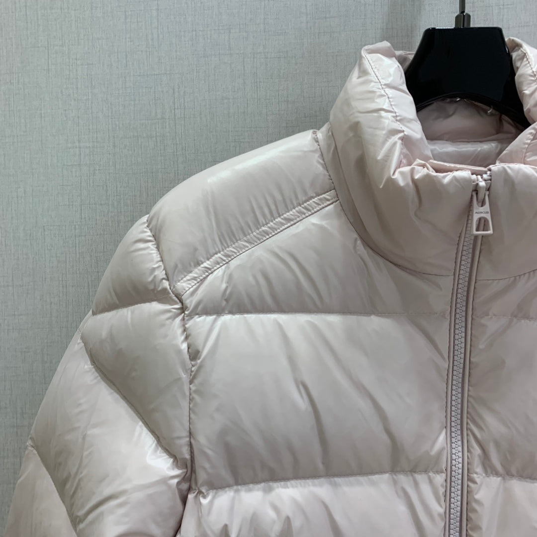 Petra Short Down Jacket – High-Gloss Nylon Super Laqué Boxy Cropped Puffer