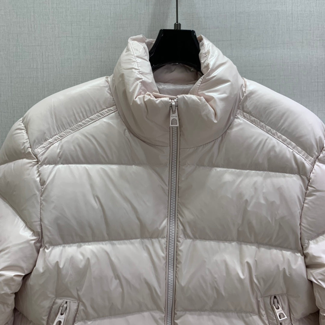Petra Short Down Jacket – High-Gloss Nylon Super Laqué Boxy Cropped Puffer