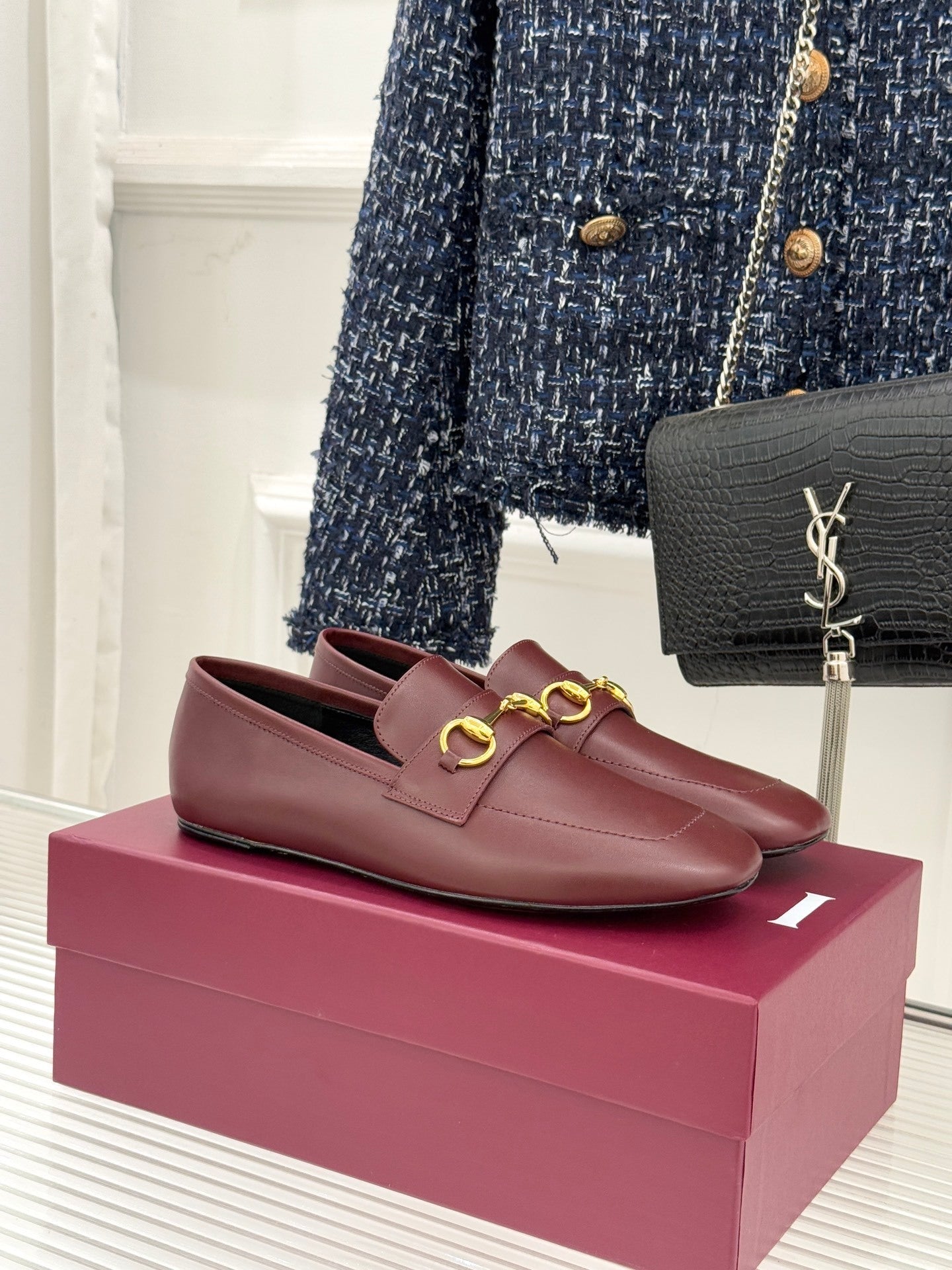 GG Horsebit 1953 Loafers – Burgundy Calfskin with Gold-Tone Hardware