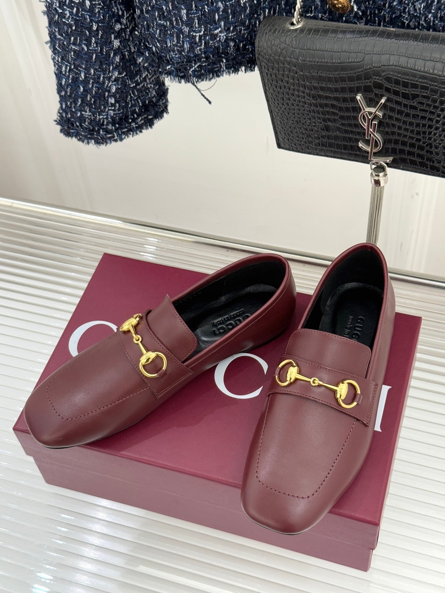 GG Horsebit 1953 Loafers – Burgundy Calfskin with Gold-Tone Hardware