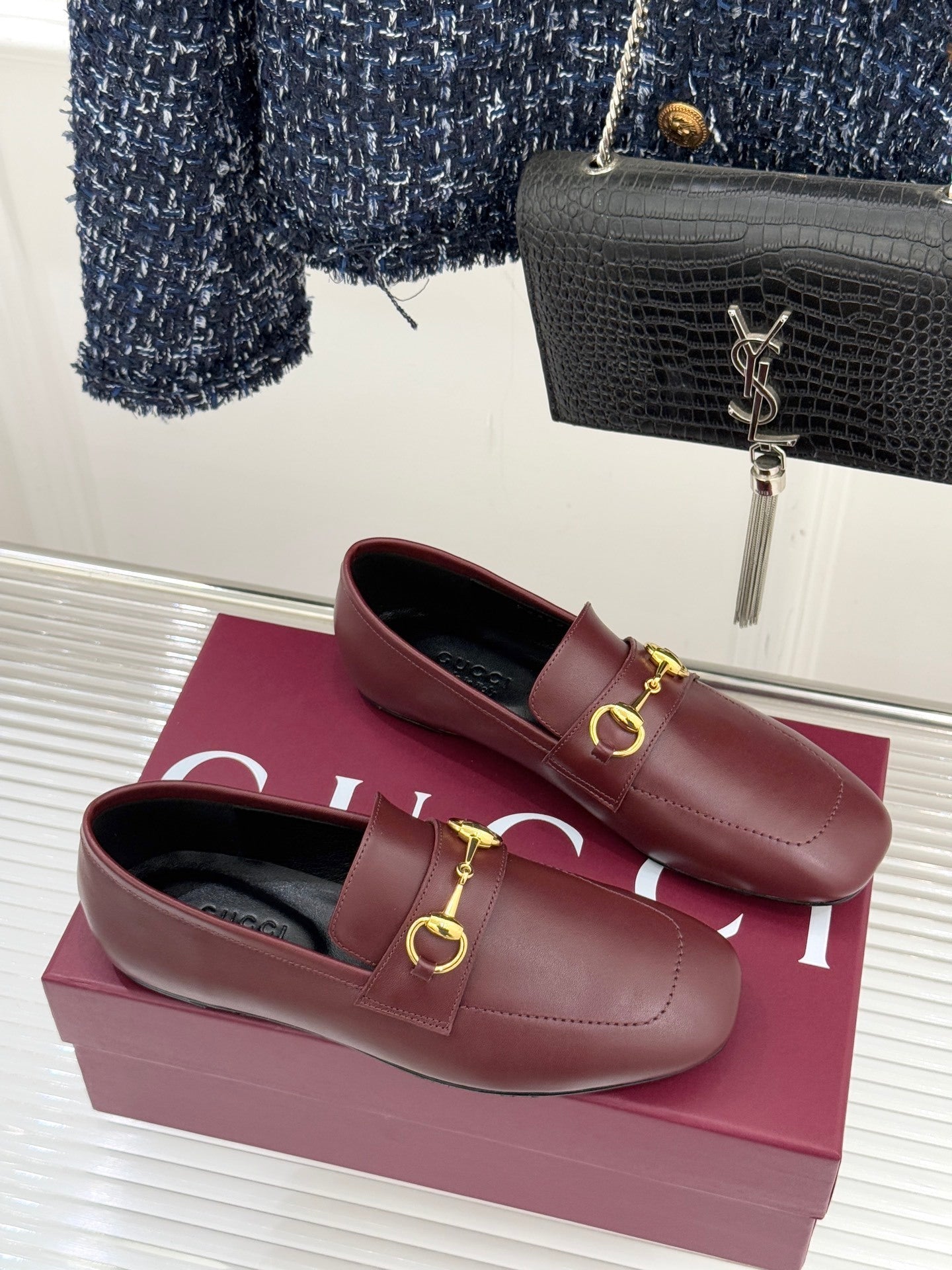 GG Horsebit 1953 Loafers – Burgundy Calfskin with Gold-Tone Hardware