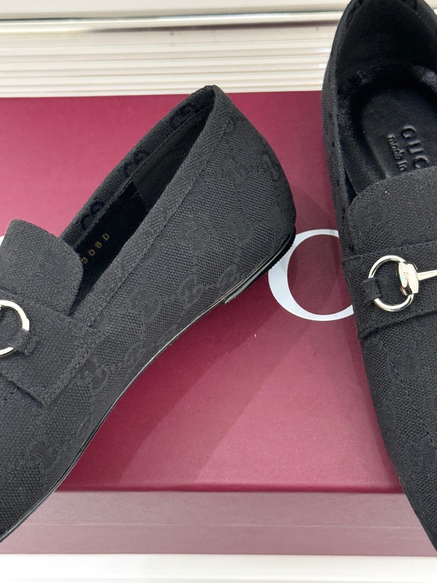 Horsebit Loafer – Tonal Blue & Black GG Canvas with Silver-Tone Hardware