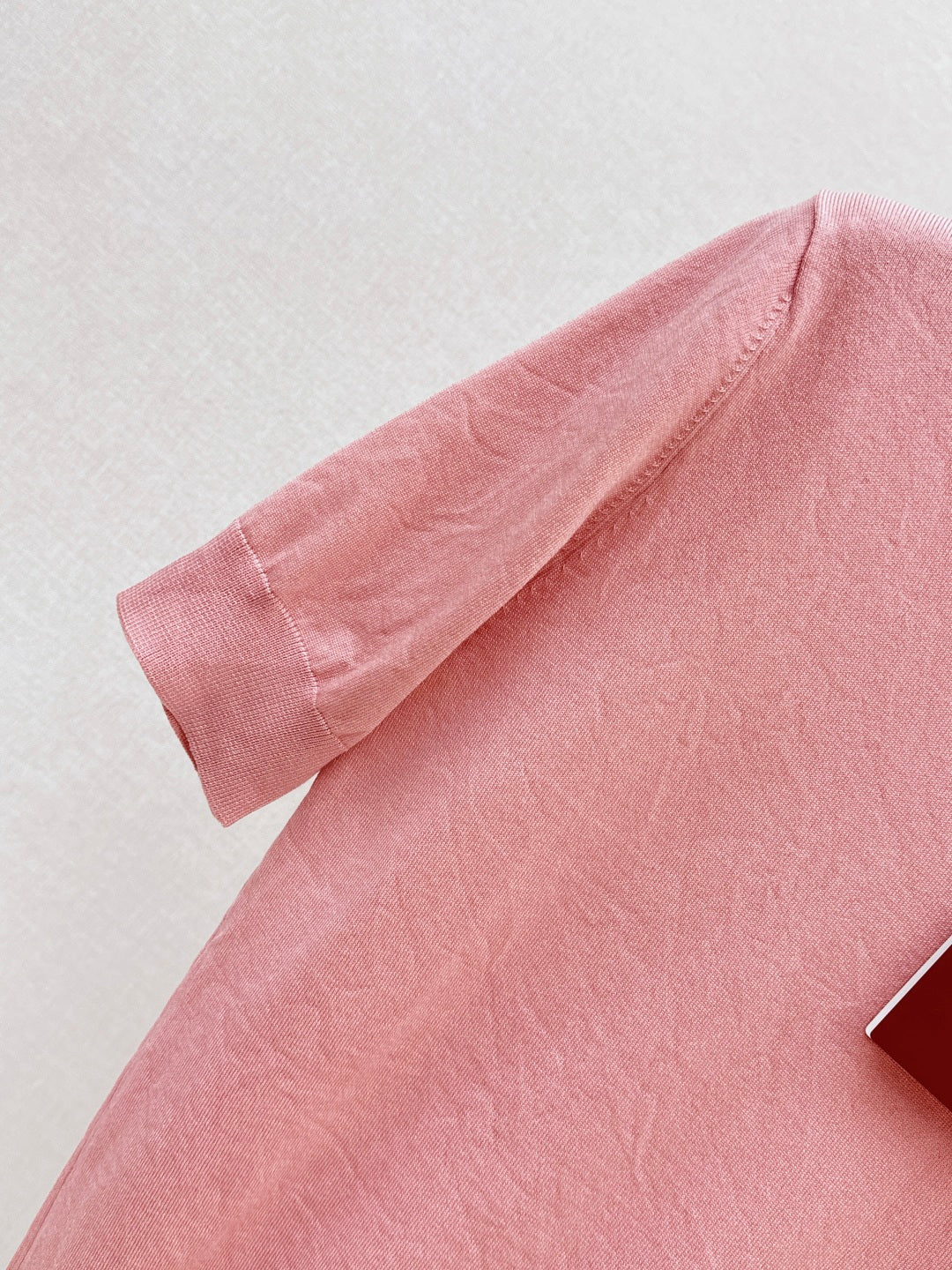 GG Short-Sleeve Knit Top – Sugary Bubblegum Pink Ultra-Fine Gauge Luxury Yarn Sweater