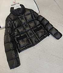Glossy Black Quilted Puffer Jacket for Women