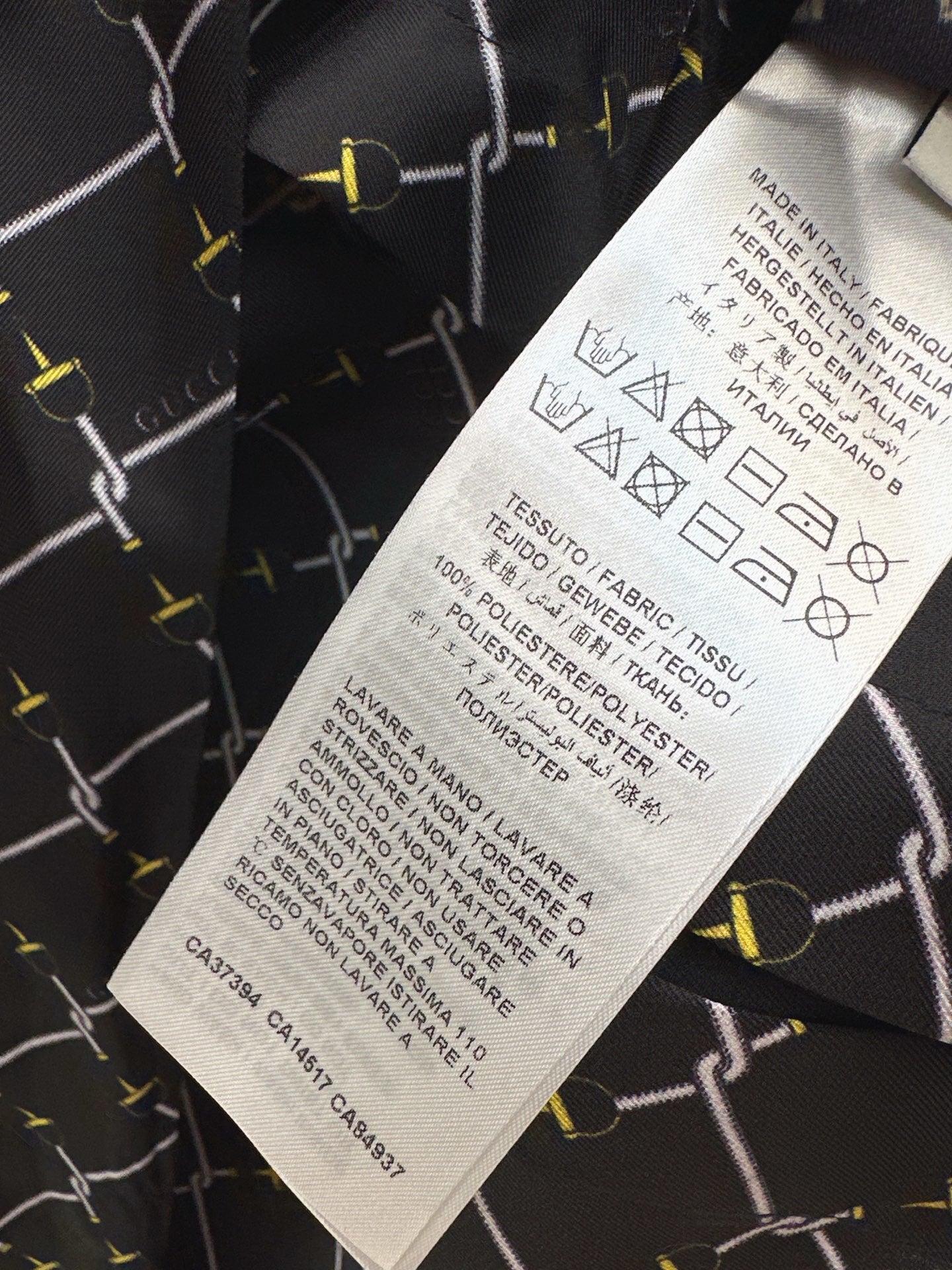 GG Horsebit-Print Bow Silk Blouse – Archival Equestrian Silk Twill Shirt