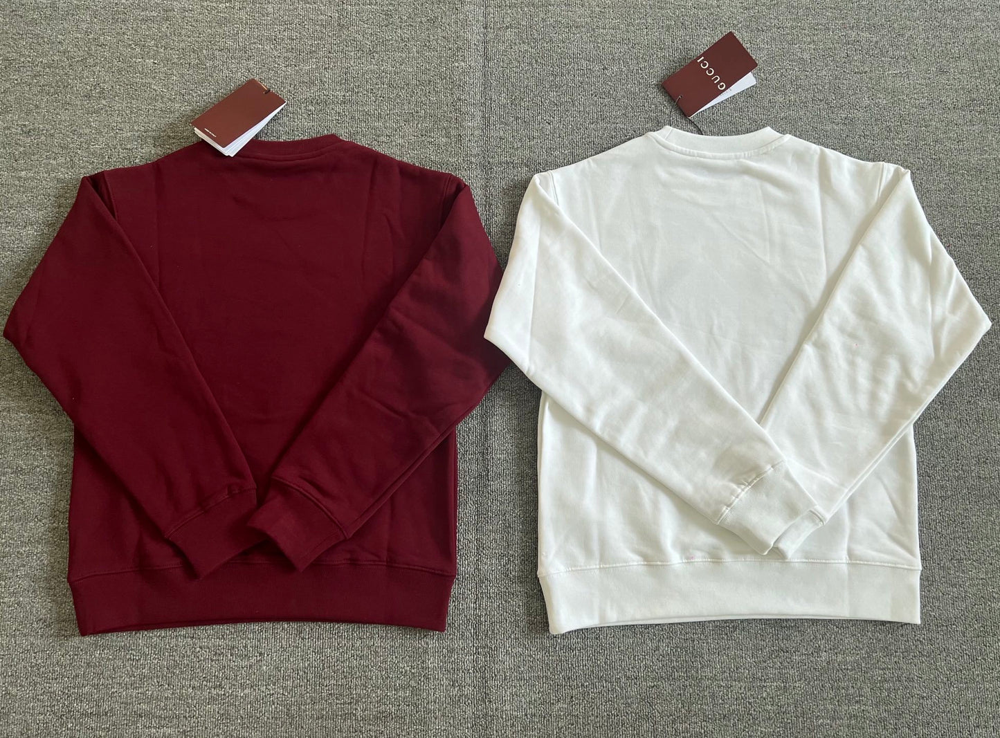 GG Monogram Cotton Sweatshirt – Rosso Ancora with Equestrian Bridle Embroidery