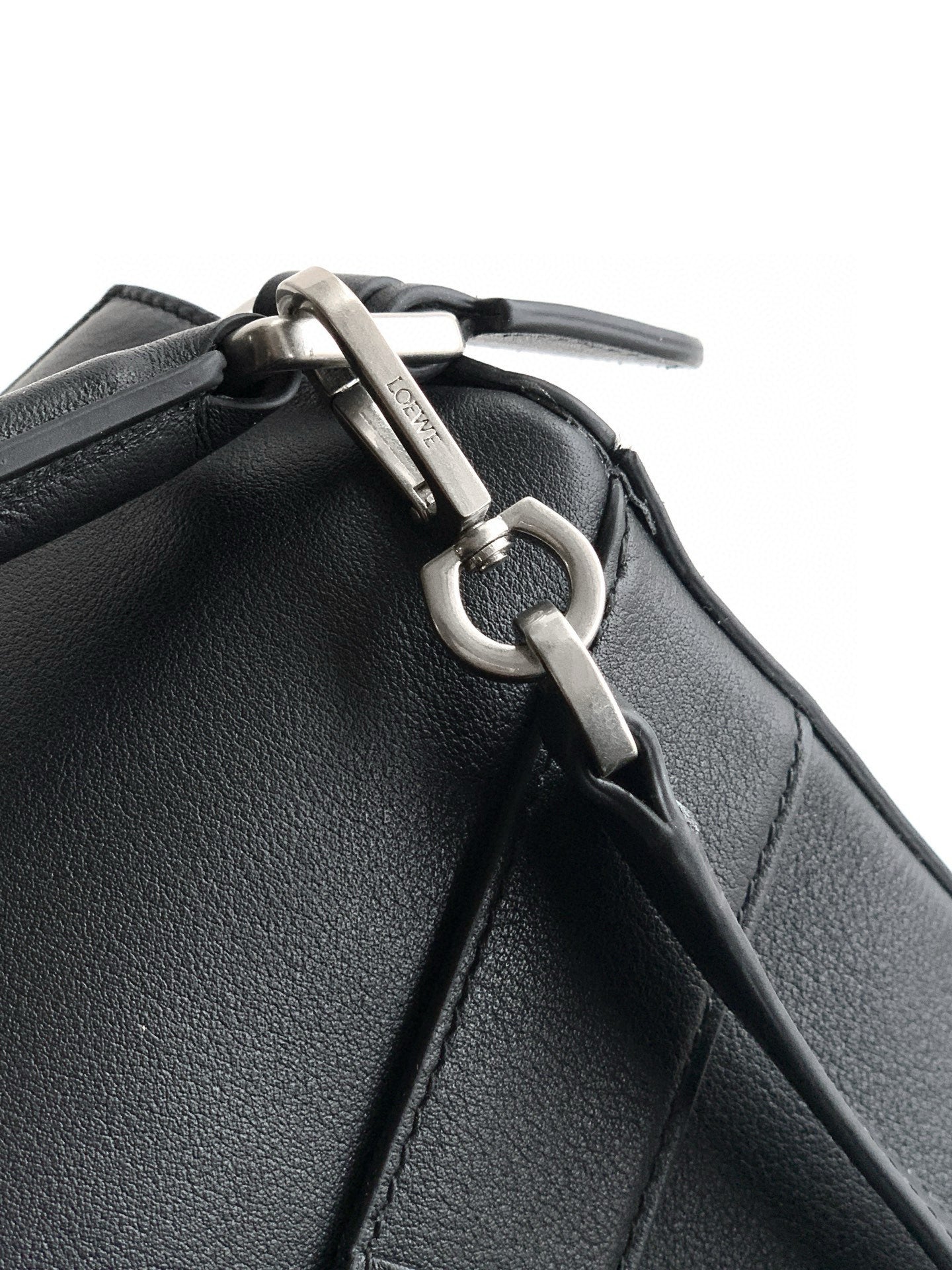 Puzzle Edge Shoulder Bag – Deep Midnight Indigo Calfskin Leather Cuboid Handbag