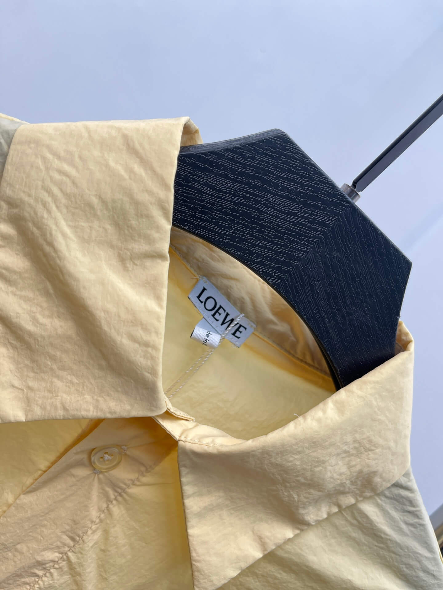 Belted Appliquéd Mini Shirt Dress – Sun-Yellow Breathable Cotton-Blend Poplin A-Line Silhouette