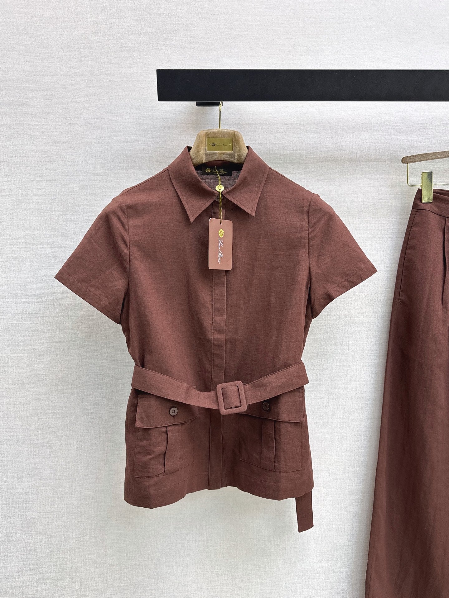 Jondal Linen Set – Raw Oatmeal-Beige Organic Italian Linen Shirt and Pleated Wide-Leg Trousers
