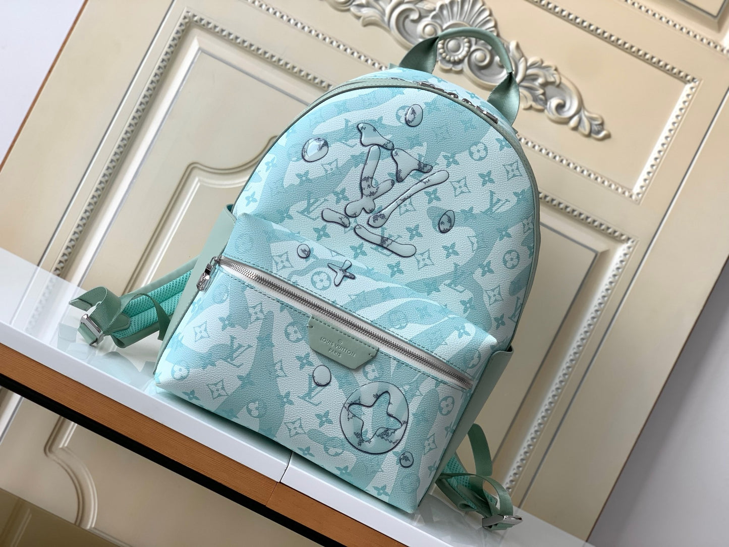 LV Discovery Monogram Aqua Garden Backpack – Mint Green & Seafoam Coated Rucksack