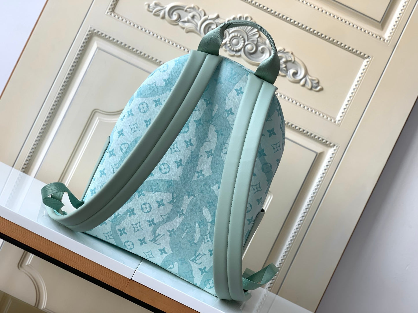 LV Discovery Monogram Aqua Garden Backpack – Mint Green & Seafoam Coated Rucksack