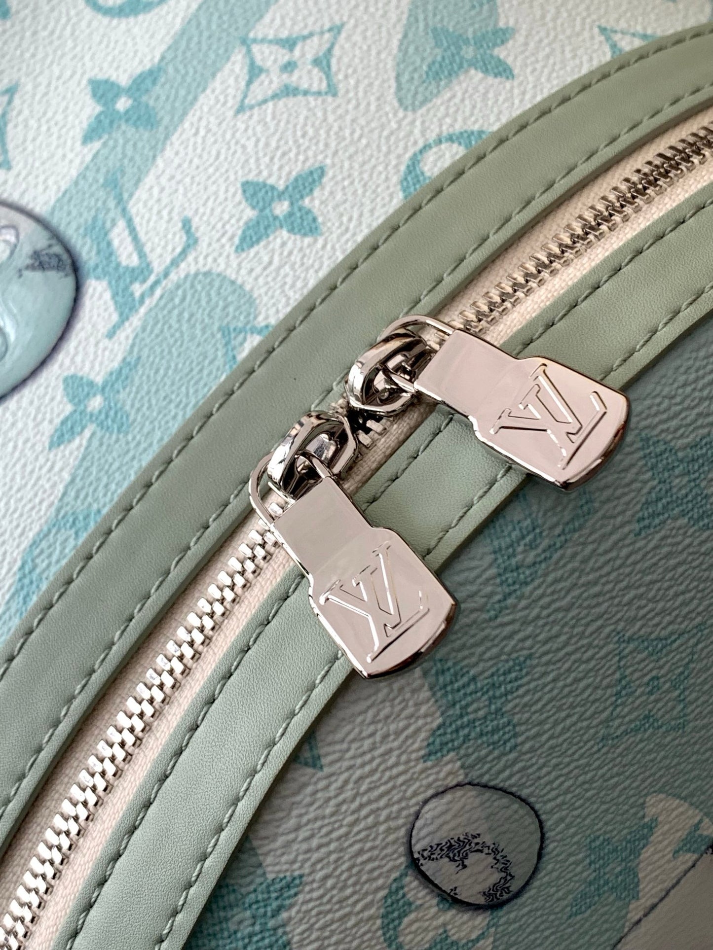 LV Discovery Monogram Aqua Garden Backpack – Mint Green & Seafoam Coated Rucksack