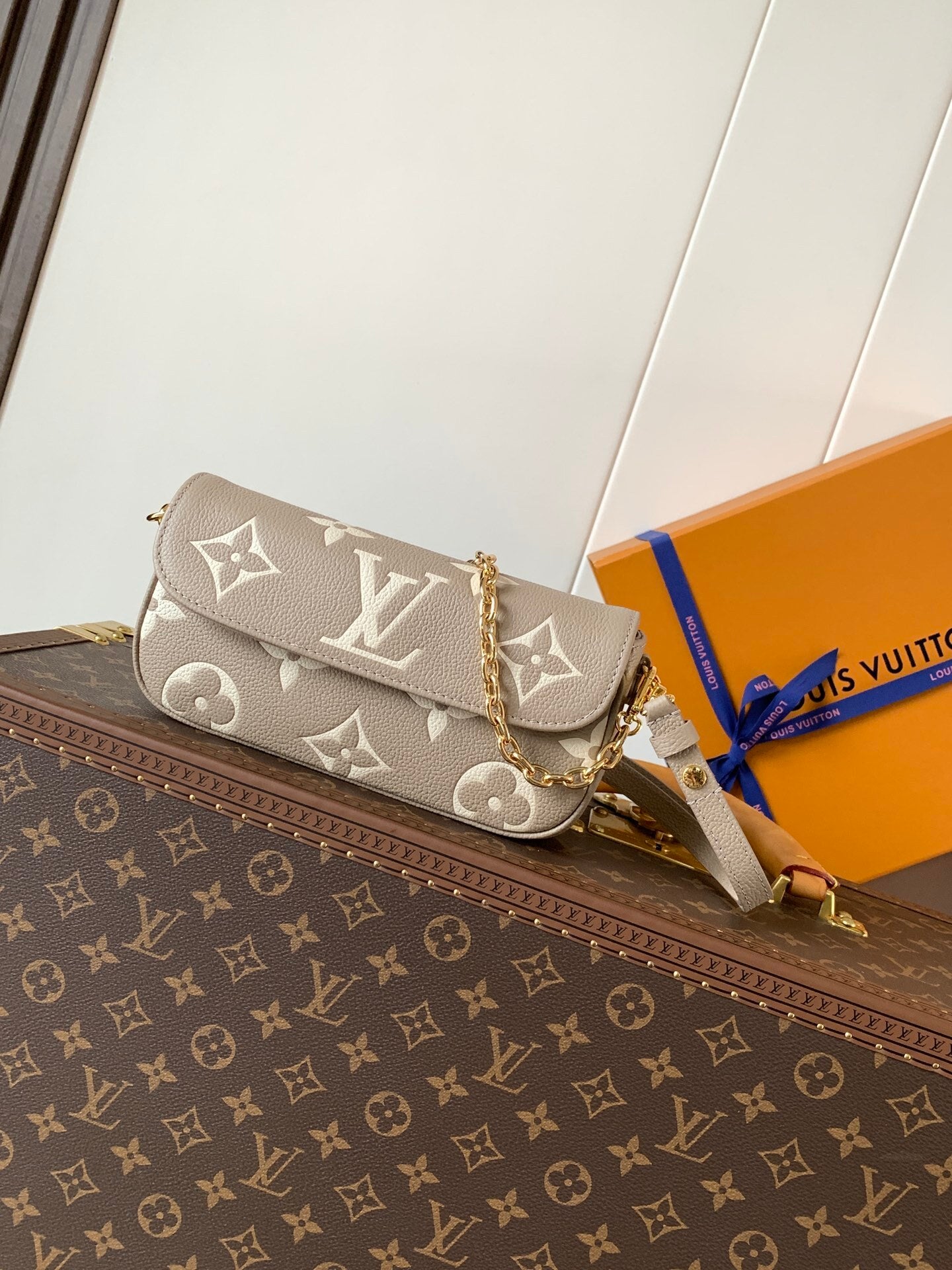 LV Favorite – Bicolor Monogram Empreinte Grained Leather Flap Bag