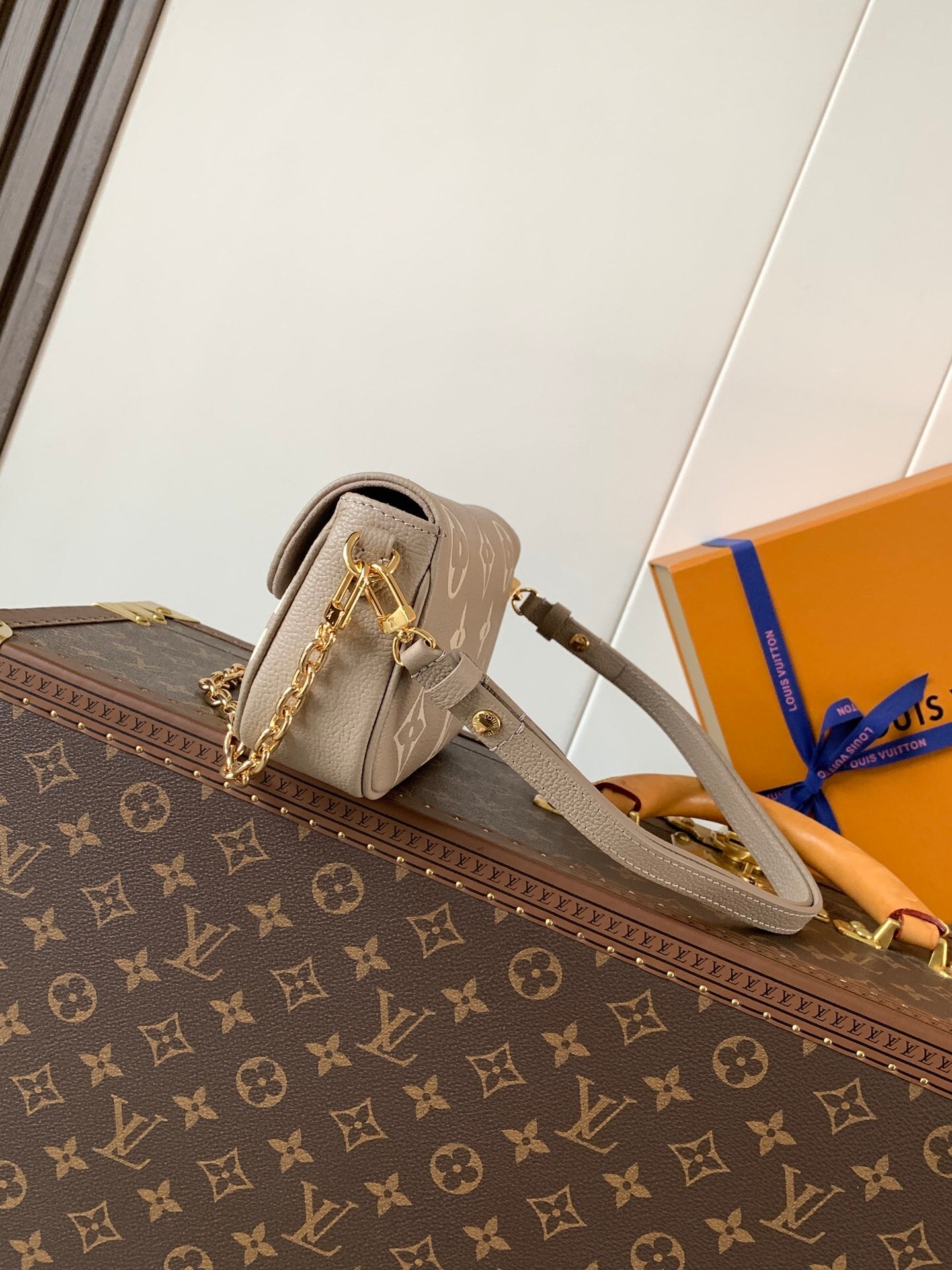 LV Favorite – Bicolor Monogram Empreinte Grained Leather Flap Bag