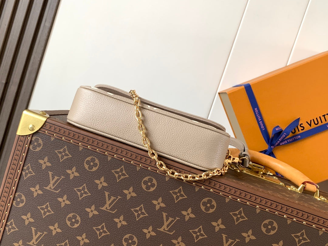 LV Favorite – Bicolor Monogram Empreinte Grained Leather Flap Bag